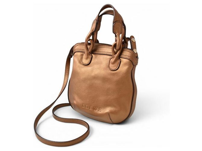Borsa Loewe Fiesta in pelle bronzo - vista 6