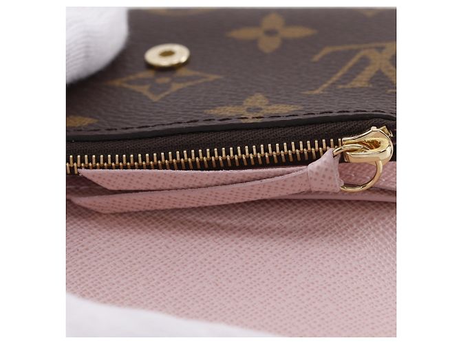 Monedero Louis Vuitton Portemonnaie Rosary Castaño Monograma - vista 10