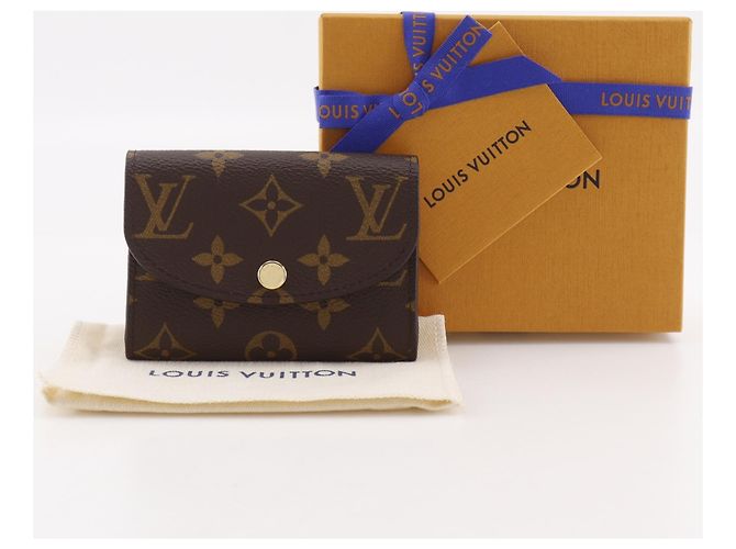 Monedero Louis Vuitton Portemonnaie Rosary Castaño Monograma - vista 14