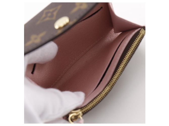 Monedero Louis Vuitton Portemonnaie Rosary Castaño Monograma - vista 7