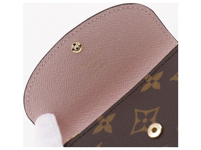 Monedero Louis Vuitton Portemonnaie Rosary Castaño Monograma - vista 9