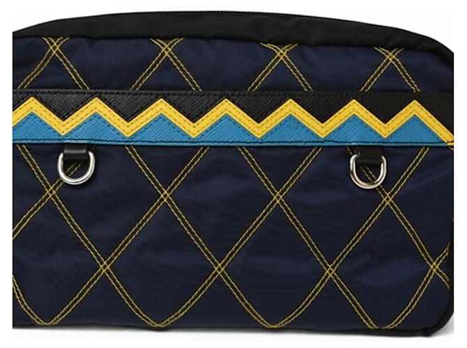 Clutch Prada in Navy Black Nero - vista 3