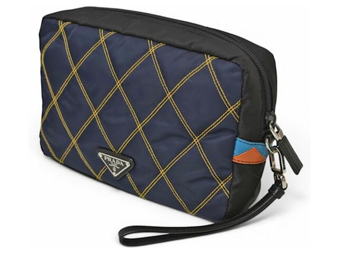 Clutch Prada in Navy Black Nero - vista 4