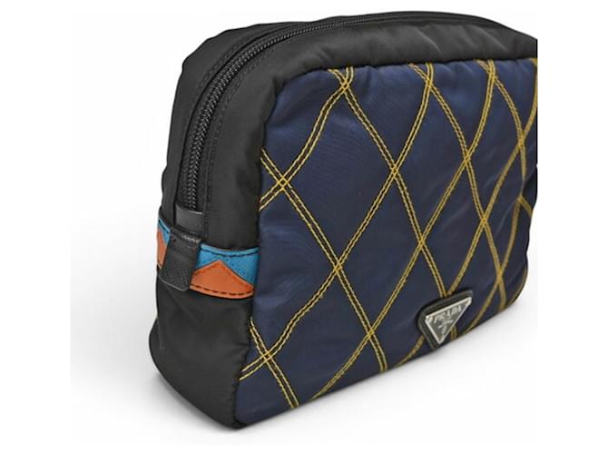 Clutch Prada in Navy Black Nero - vista 6