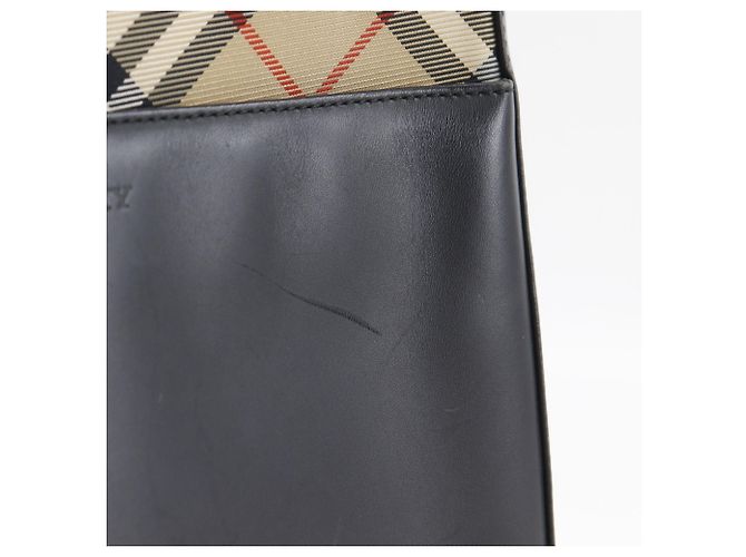 Borsa Tote Burberry Nova Check Nero - vista 10