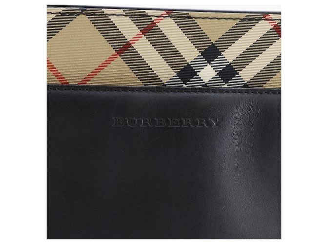 Borsa Tote Burberry Nova Check Nero - vista 11