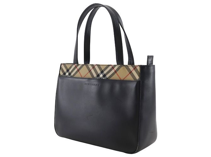 Borsa Tote Burberry Nova Check Nero - vista 2