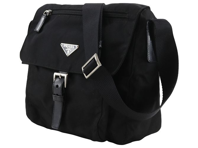 Prada Nylon Schultertasche Schwarz - Ansicht 2