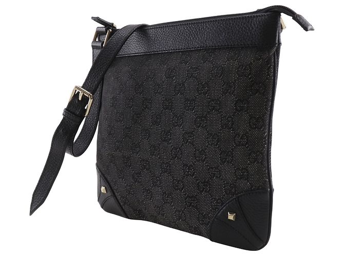 Borsa a Spalla Gucci GG Canvas Nera Nero - vista 2