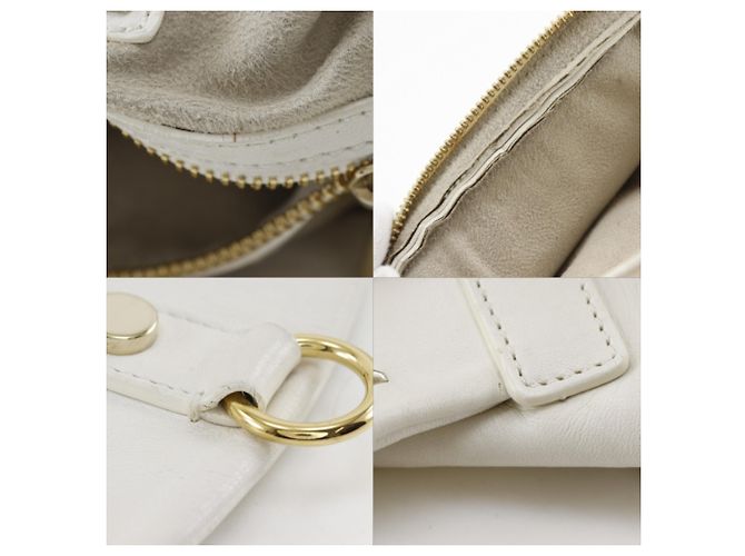 Borsa a mano in pelle bianca Jimmy Choo Bianco - vista 10