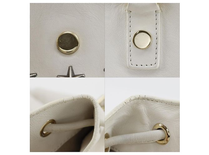 Borsa a mano in pelle bianca Jimmy Choo Bianco - vista 11
