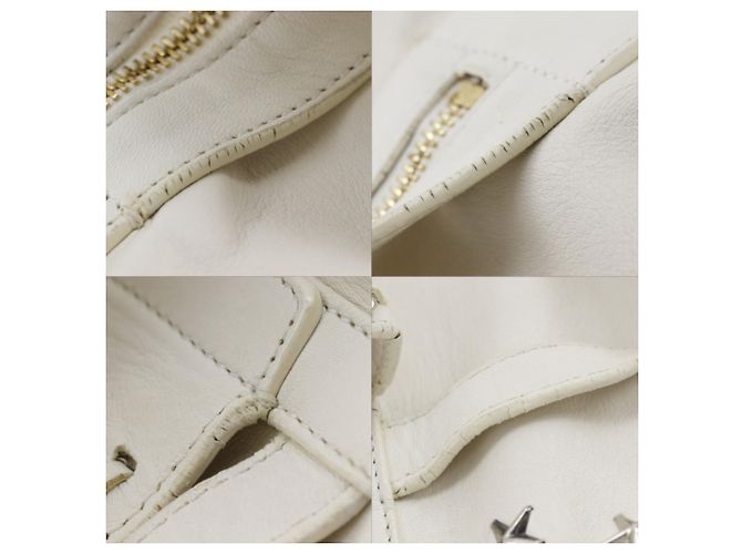 Borsa a mano in pelle bianca Jimmy Choo Bianco - vista 13