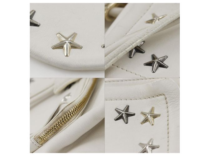 Borsa a mano in pelle bianca Jimmy Choo Bianco - vista 14