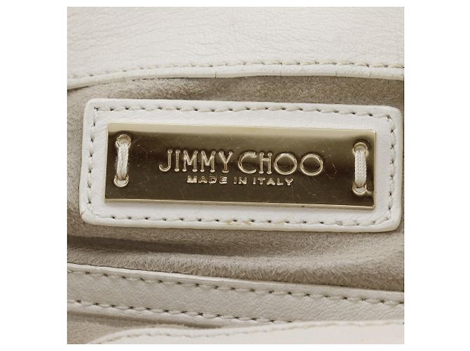 Borsa a mano in pelle bianca Jimmy Choo Bianco - vista 18