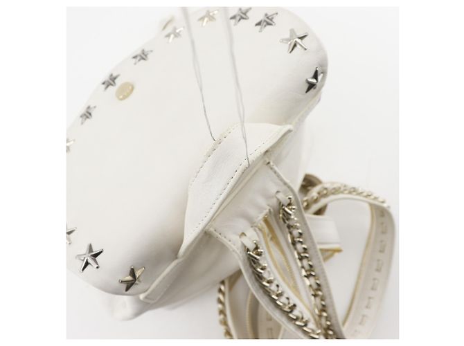 Borsa a mano in pelle bianca Jimmy Choo Bianco - vista 5