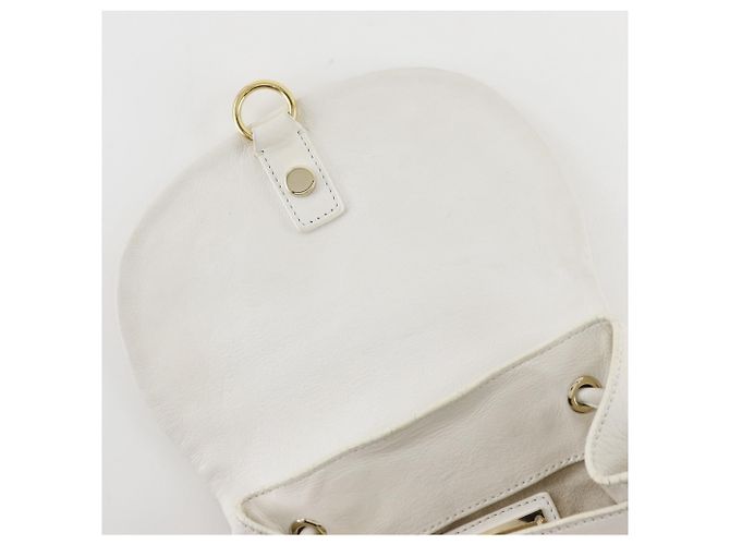 Borsa a mano in pelle bianca Jimmy Choo Bianco - vista 9