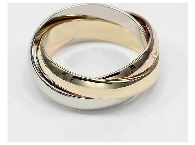 Anello Cartier Trinity in oro rosa bianco e giallo 18K - vista 3