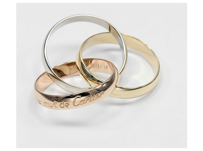Anello Cartier Trinity in oro rosa bianco e giallo 18K - vista 5