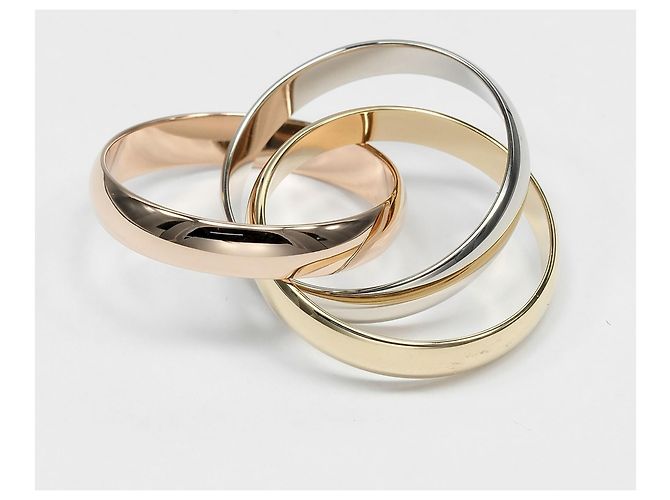 Anello Cartier Trinity in oro rosa bianco e giallo 18K - vista 6