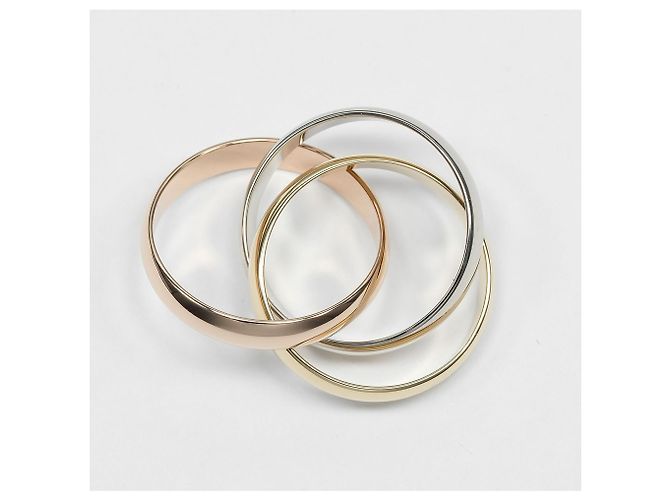 Anello Cartier Trinity in oro rosa bianco e giallo 18K - vista 7