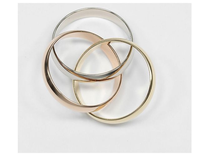 Anello Cartier Trinity in oro rosa bianco e giallo 18K - vista 8