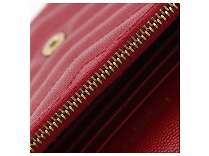 Borsa a tracolla in pelle rossa Yves Saint Laurent Rosso - vista 10