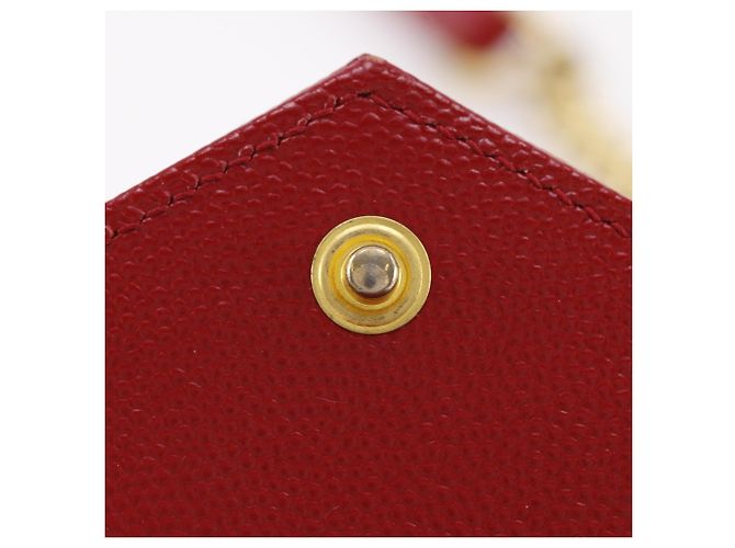 Borsa a tracolla in pelle rossa Yves Saint Laurent Rosso - vista 12