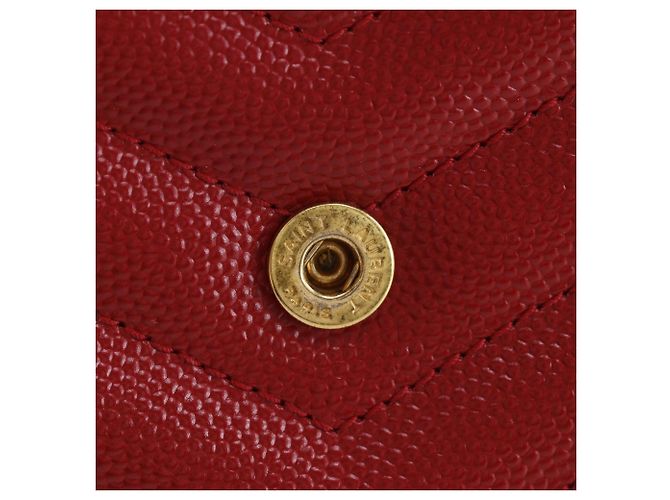 Borsa a tracolla in pelle rossa Yves Saint Laurent Rosso - vista 13