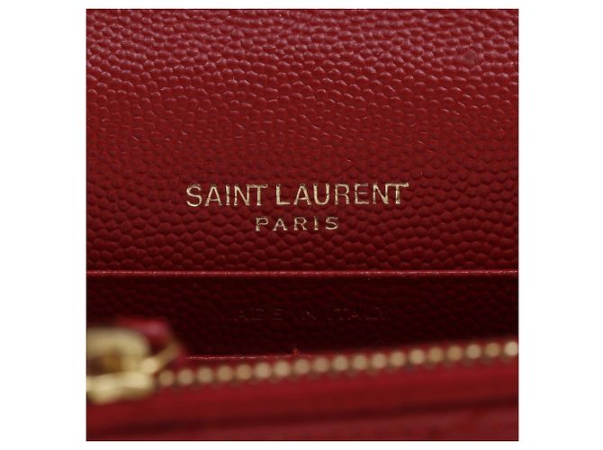 Borsa a tracolla in pelle rossa Yves Saint Laurent Rosso - vista 18