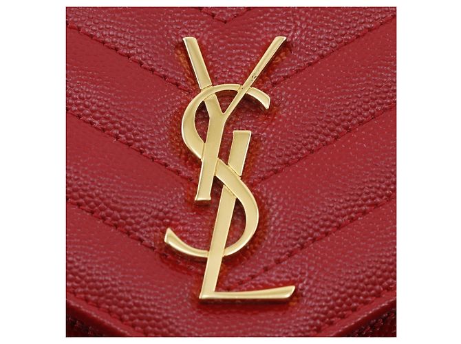 Borsa a tracolla in pelle rossa Yves Saint Laurent Rosso - vista 19