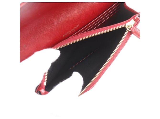 Borsa a tracolla in pelle rossa Yves Saint Laurent Rosso - vista 5
