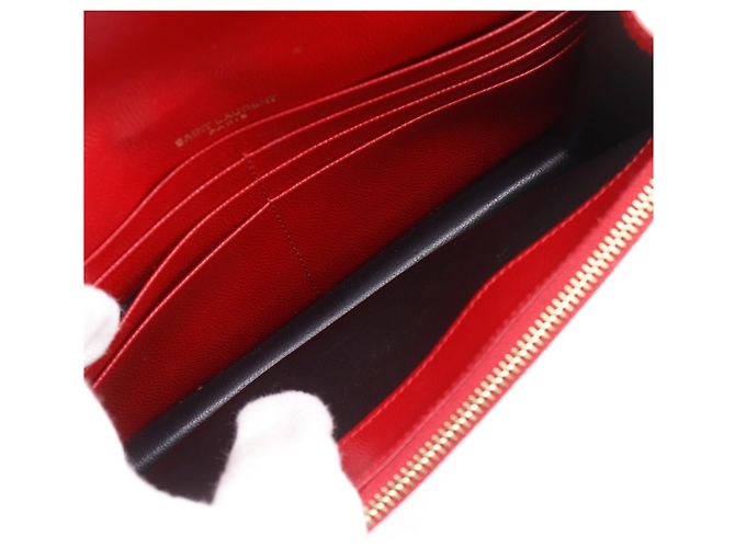 Borsa a tracolla in pelle rossa Yves Saint Laurent Rosso - vista 6