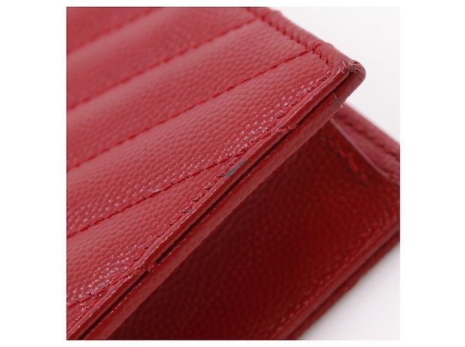 Borsa a tracolla in pelle rossa Yves Saint Laurent Rosso - vista 9