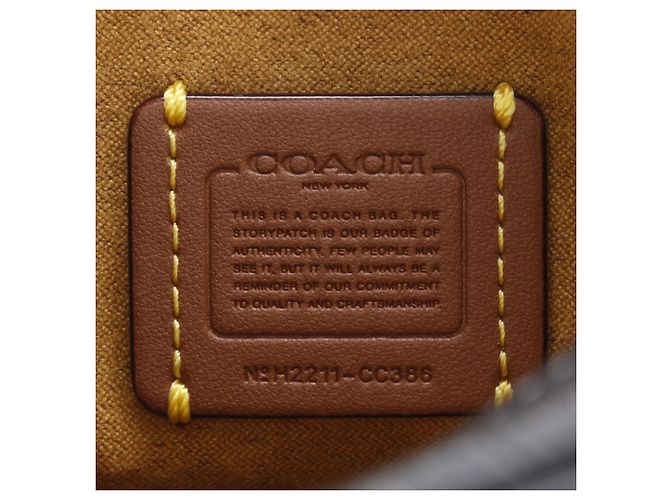 Borsa a tracolla Coach CC386 in pelle nera Nero - vista 14