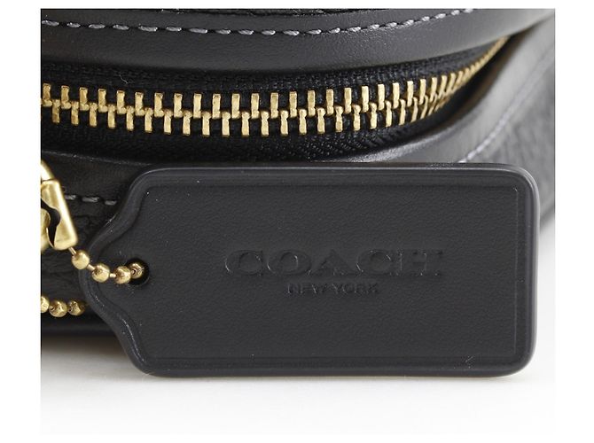 Borsa a tracolla Coach CC386 in pelle nera Nero - vista 15
