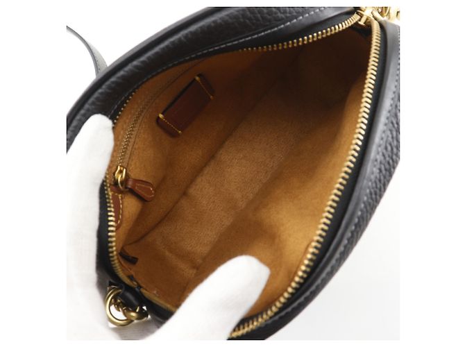 Borsa a tracolla Coach CC386 in pelle nera Nero - vista 5