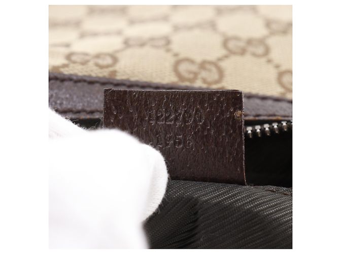Borsa a tracolla Gucci in tela GG marrone - vista 15