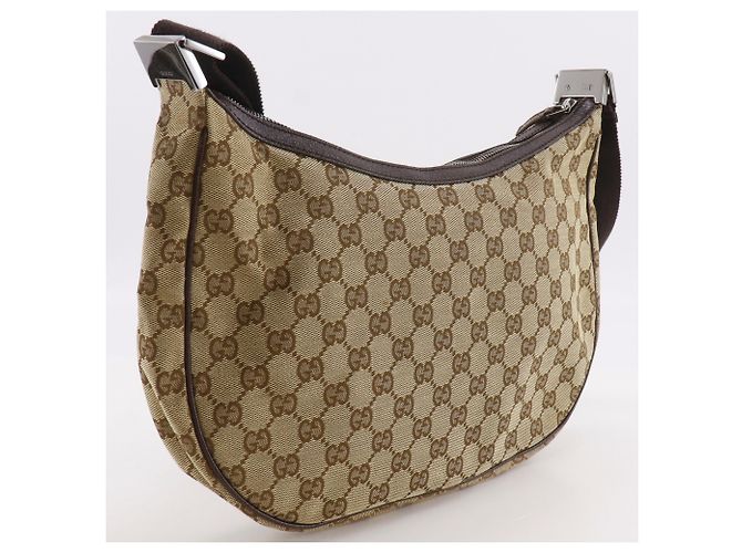Borsa a tracolla Gucci in tela GG marrone - vista 3