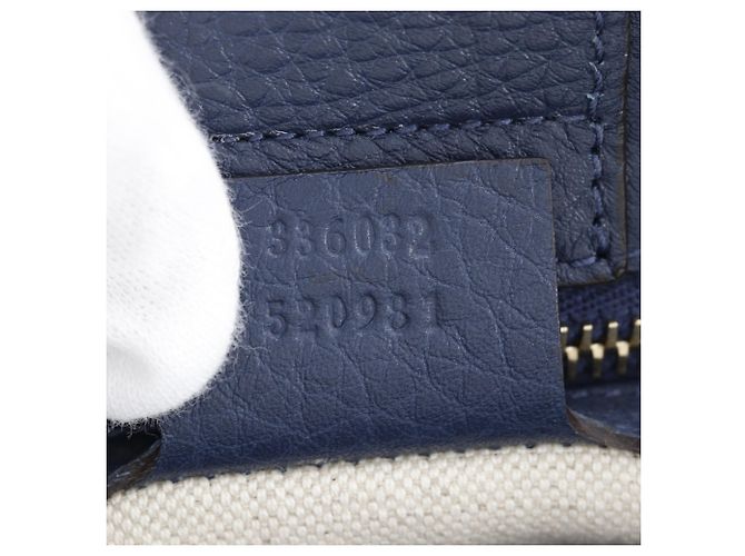 Borsa shopper Gucci Bamboo Shopper Small Blu navy - vista 16