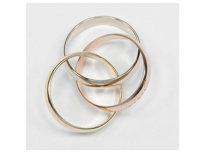 Anello Cartier Trinity in oro rosa bianco e giallo - vista 8