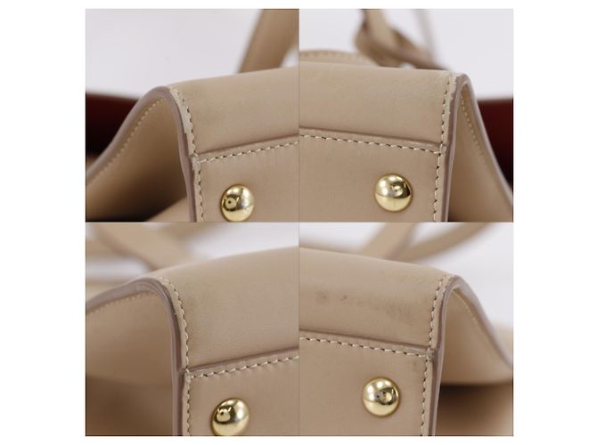Borsa Tote Salvatore Ferragamo Gancini Beige - vista 4