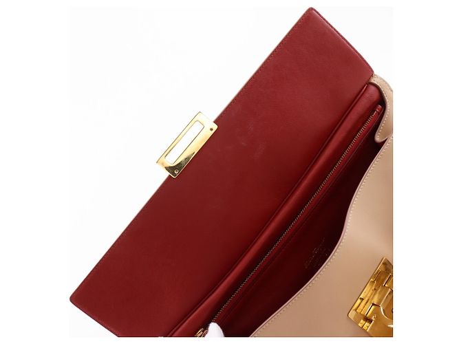 Borsa Tote Salvatore Ferragamo Gancini Beige - vista 7