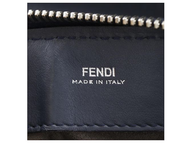 Borsa Fendi Dotcom in pelle blu navy - vista 15