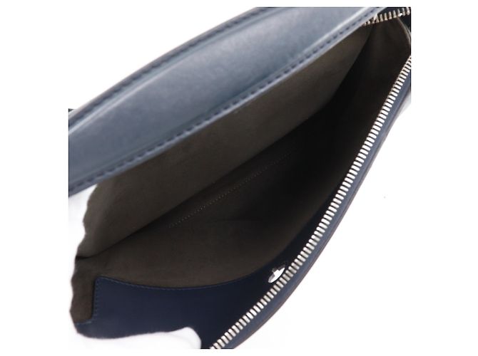Borsa Fendi Dotcom in pelle blu navy - vista 6