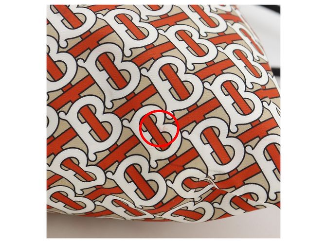 Mochila Burberry TB Monogram Nylon Naranja - vista 10