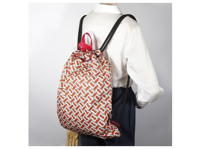 Mochila Burberry TB Monogram Nylon Naranja - vista 19
