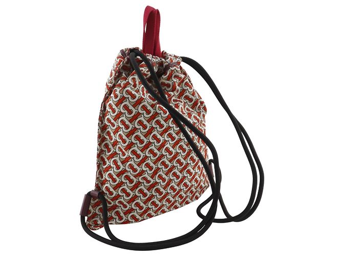 Mochila Burberry TB Monogram Nylon Naranja - vista 3