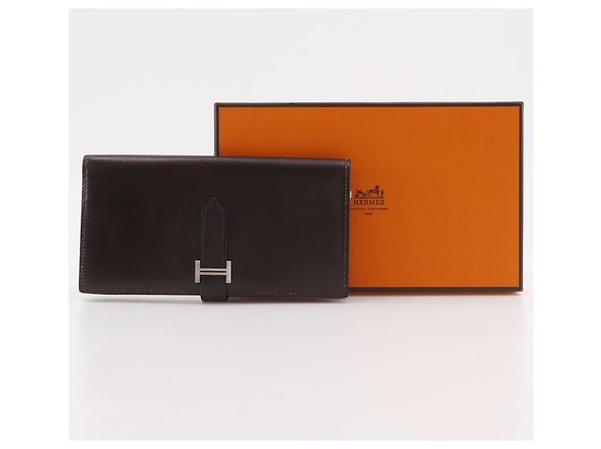 Hermès Bearn Soufflé Long Wallet Braun - Ansicht 16
