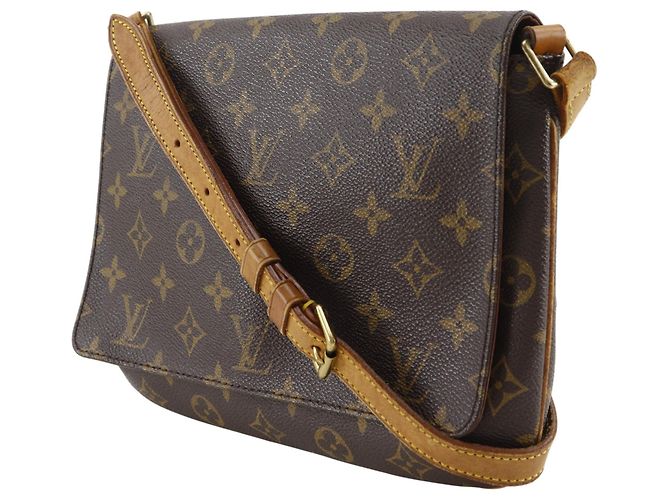 Borsa a Spalla Louis Vuitton Musette Tango Marrone Monogramma - vista 2