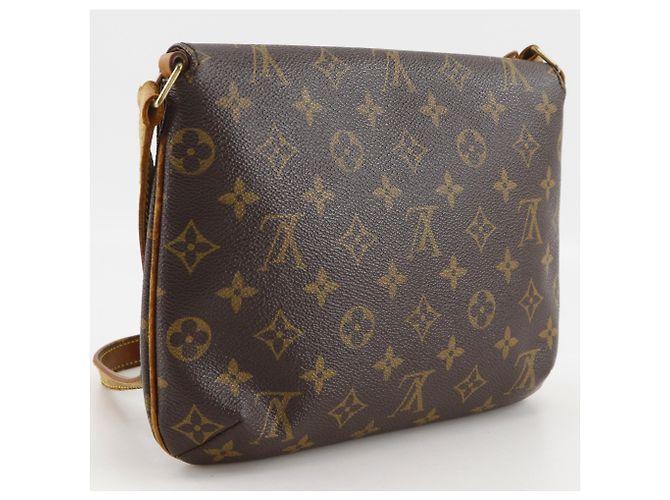 Borsa a Spalla Louis Vuitton Musette Tango Marrone Monogramma - vista 3